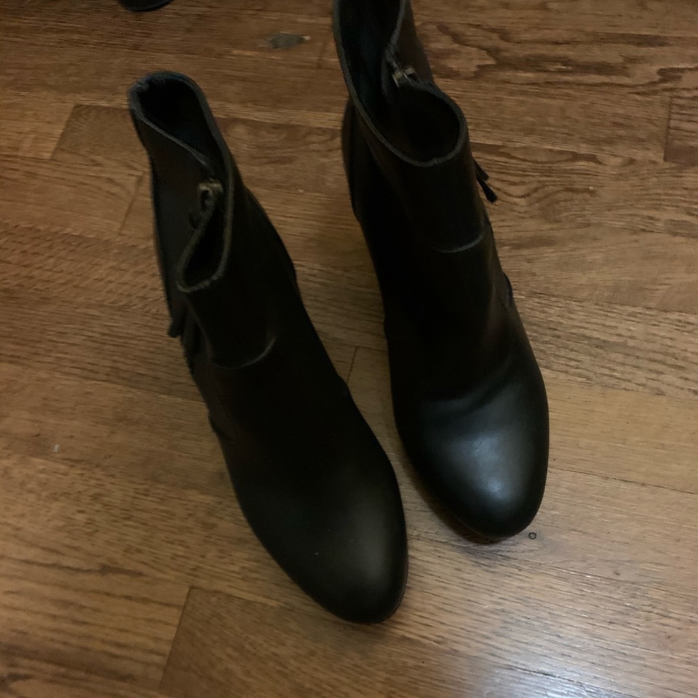 Cute heeled platform ankle boots